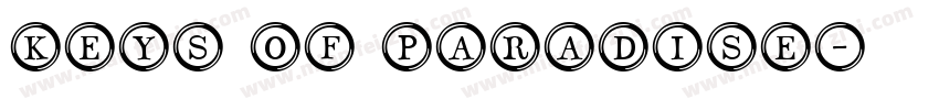 Keys of Paradise字体转换